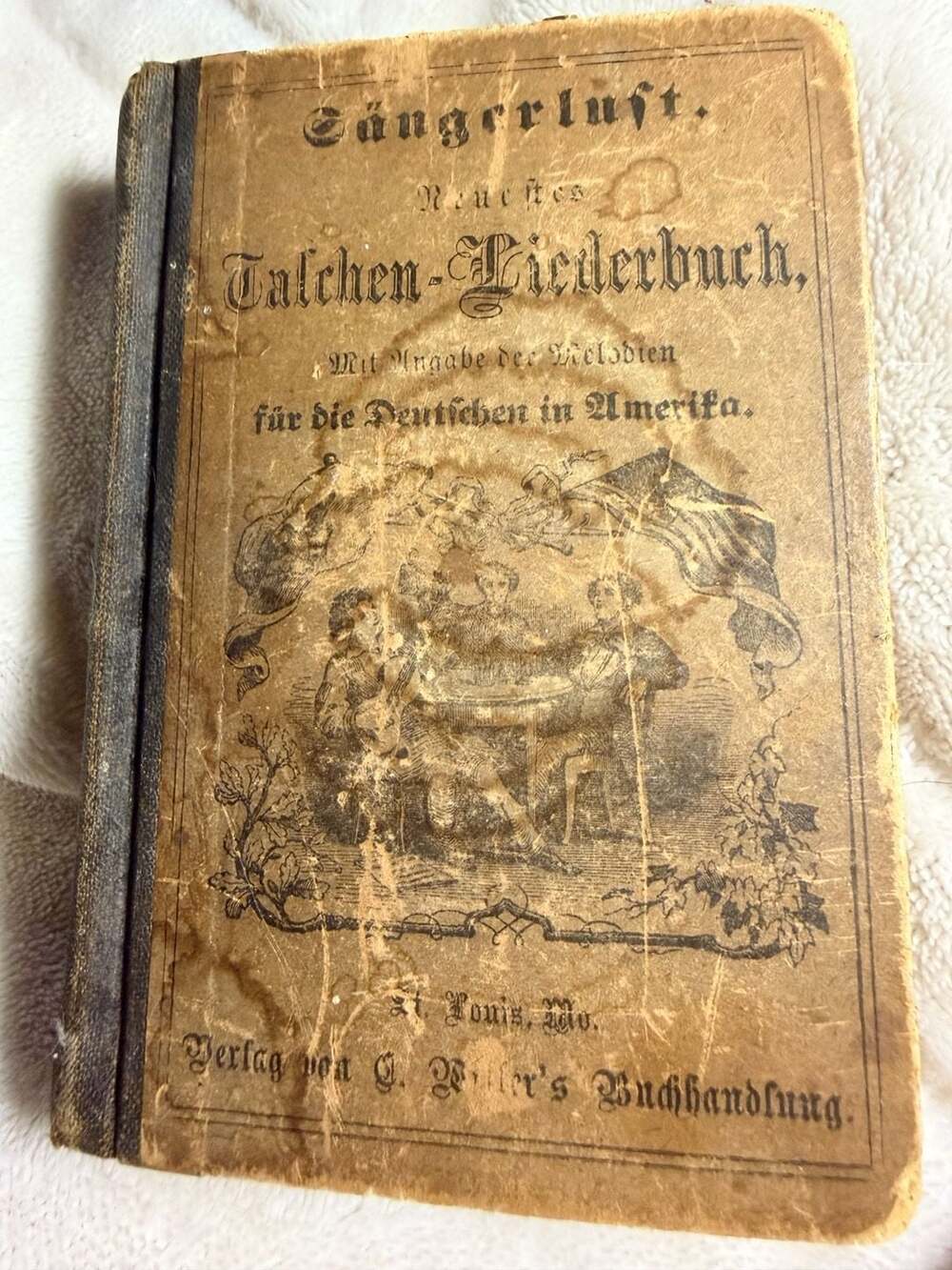 1858 Sângerlust: Neuestes Taschen-Liederbuch für die Deutschen in Amerika, Conra